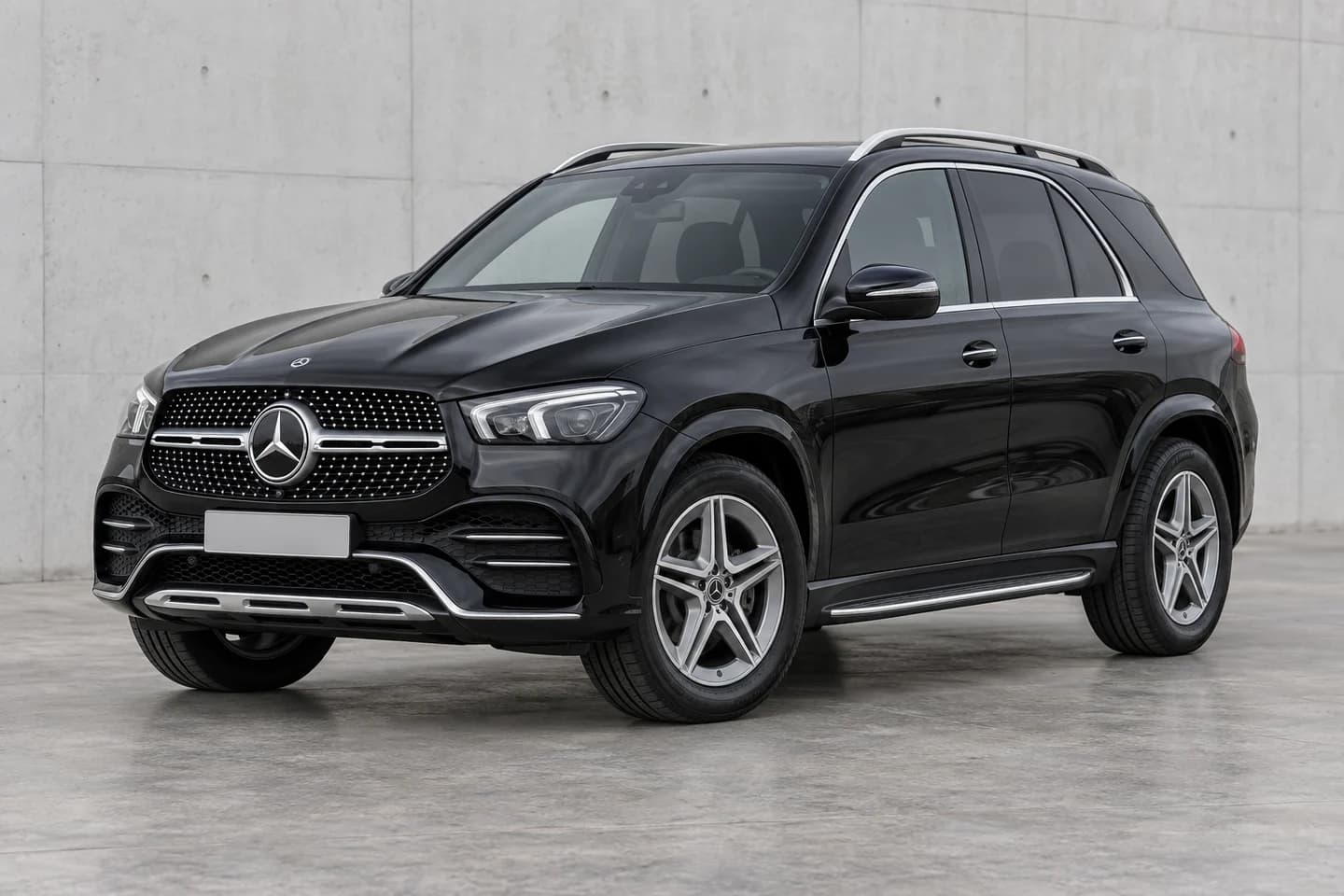 Mercedes-Benz GLE 450 4MATIC, ilustracja AI, widok z przodu pod kątem