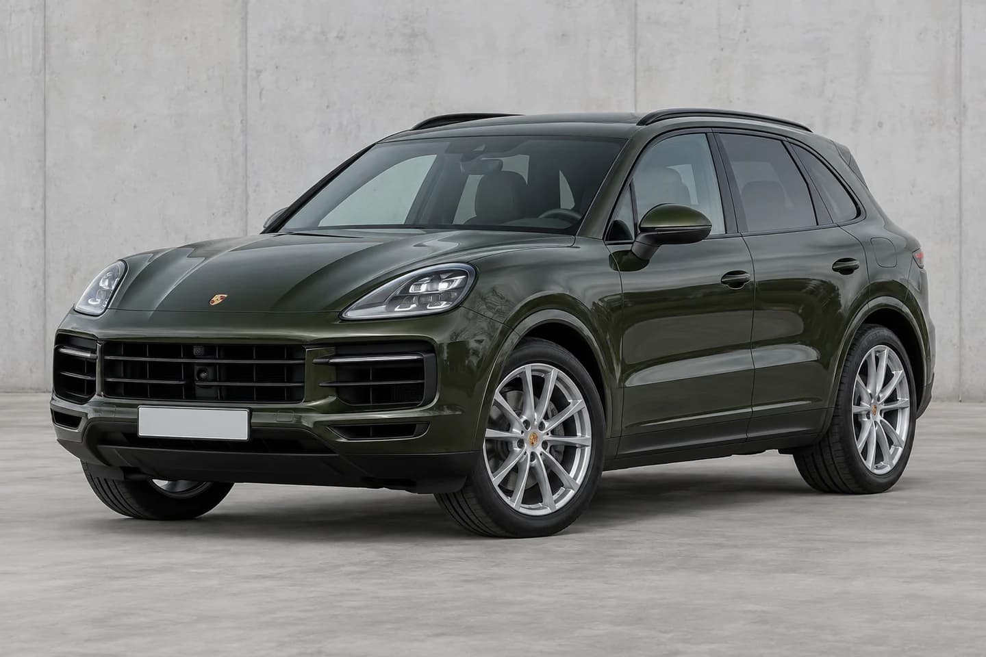 Porsche Cayenne 3.0 V6 Tiptronic S, ilustracja AI, widok z przodu pod kątem